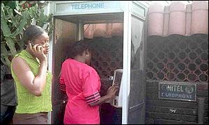 Phone box in Nigeria