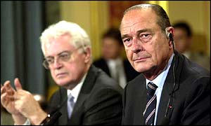 Lionel Jospin (left) and Jacques Chirac