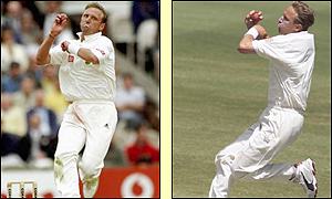 Donald tormented many batsmen with his fast, hostile bowling