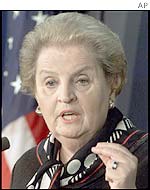 The former US Secretary of State, Madeleine Albright