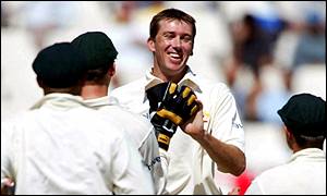 Glenn McGrath's reliable line and length kept South Africa pegged back