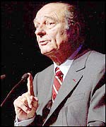 The French President, Jacques Chirac