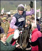 The 33/1 shot sprung a surprise in the Royal and Sunalliance Chase