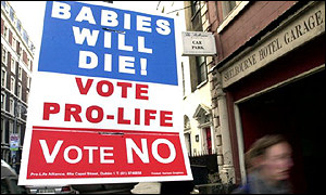 Prolife campaigners in Ireland