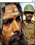 A saddhu, or Hindu holy man