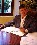 Mayor Juarez in his office