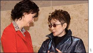 Cherie Blair and Yoko Ono