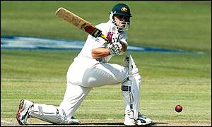 Adam Gilchrist sweeps a loose delivery on his way to another impressive total