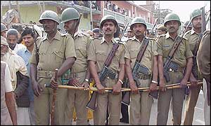 Security forces at Ayodhya