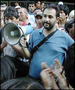 Protester in Buenos Aires