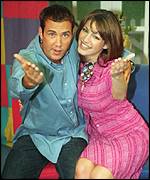 The Big Breakfast's Johnny Vaughan and Kelly Brook