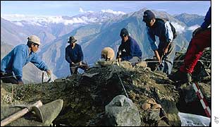 Archaeological team at work, AP