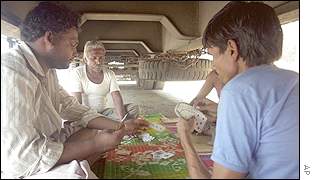 Striking Indian truckers