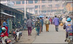 Rangoon street scene, March 2002