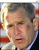 US President George W Bush 