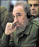 Cuban President Fidel Castro
