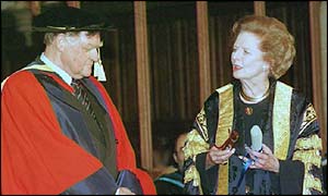 Sir Bernard received an honorary degree in 1997