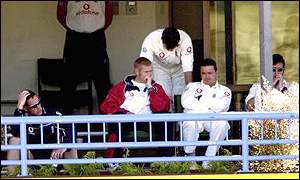 A shocked English dressing room grapples with the news of the death of a team-mate