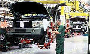 Range Rover production line in Solihull