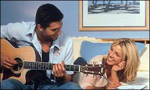 Britney Spears with co-star Anson Mount