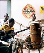 Musicians jamming in Mali