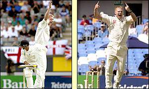 England's Matthew Hoggard removed New Zealand captain Stephen Fleming for just one run