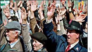 Moldovans protest in the capital Chisinau