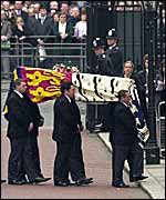 The coffin arrives at St James's