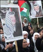 Palestinian demonstrators