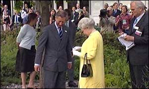The Queen with Prince Charles at Chelsea
