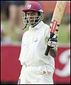 Shivnarine Chanderpaul celebrates his 50