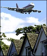 A plane coming in to land at Heathrow