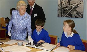 The Queen views the Education Room
