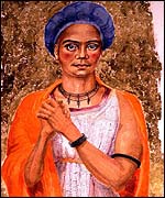 Reconstruction painting of the 4th century gallus 