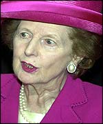 Baroness Thatcher at the gala
