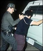 A migrant is arrested near the border