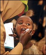 polio vaccination in Baidoa, southern Somalia