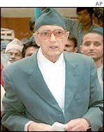 Party leader and former Prime Minister GP Koirala is unhappy with Mr Deuba