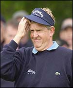 Colin Montgomerie finds the going tough