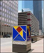 Dynegy logo on the streets of Houston