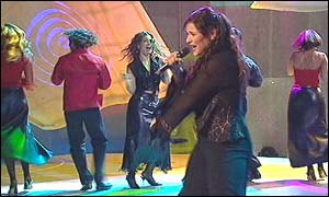 Rosa, the winner of Spain's Pop Idol programme, ensured she made the most of her prize