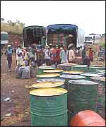 Oil drums in Madagascar