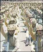 Pakistani troops the border with India