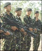 Gurkhas on patrol