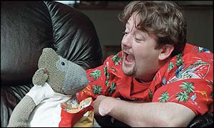 Monkey (left) starred in TV ads with Johnny Vegas