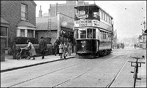 Tram in Hanwell