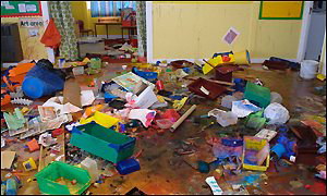 Caia Park nursery was vandalised