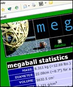 Megaball website