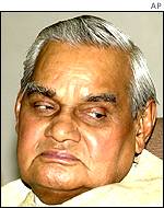 India's prime minister, Atal Bihari Vajpayee
