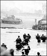 Tanks on the invasion beaches